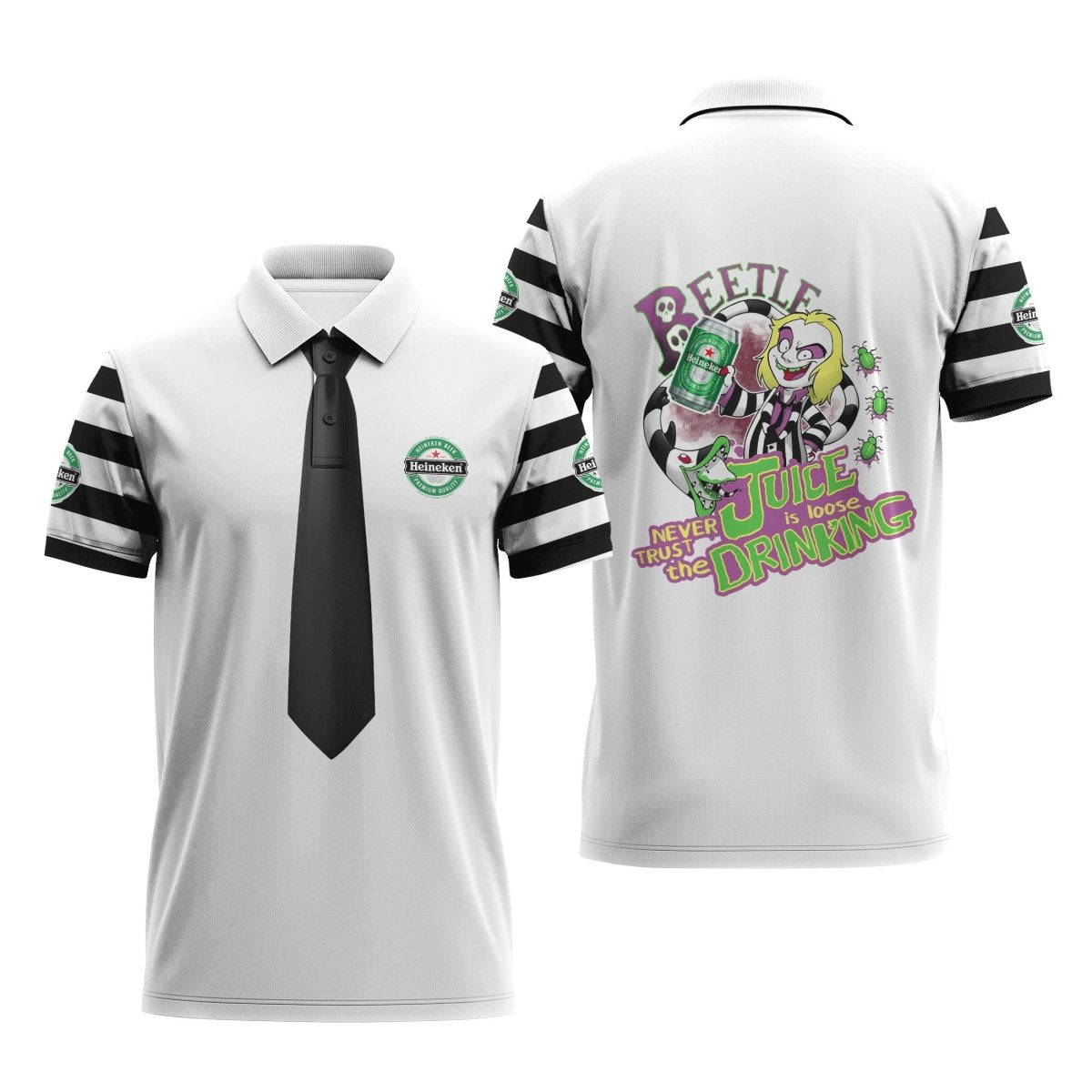 Heineken Is Beetlejuice Drink Polo Shirt - VinoVogue.com