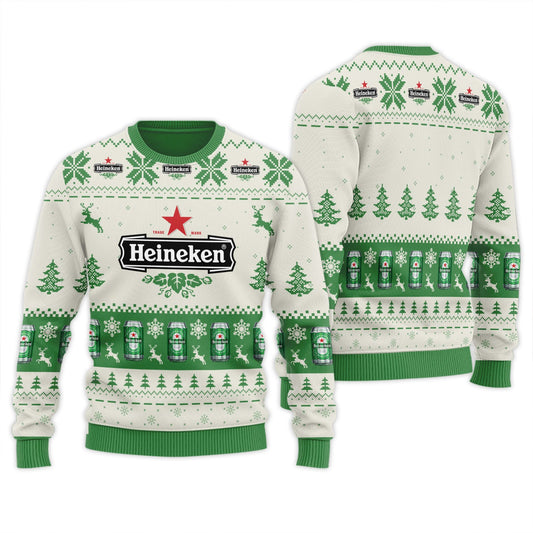 Heineken Snowy Sips Ugly Sweater