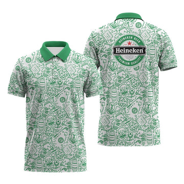 Heineken Summer Doodle Art Polo Shirt - VinoVogue.com