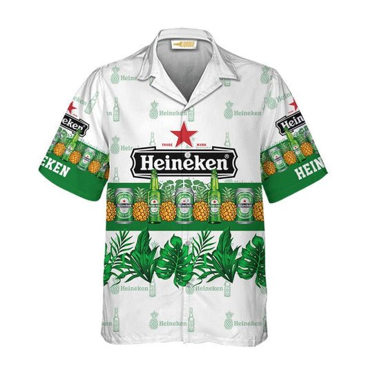 Heineken With Pineapple Hawaiian Shirt - VinoVogue.com