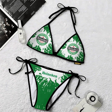 Heineken Tie Dye Triangle Beach Bikini - VinoVogue.com