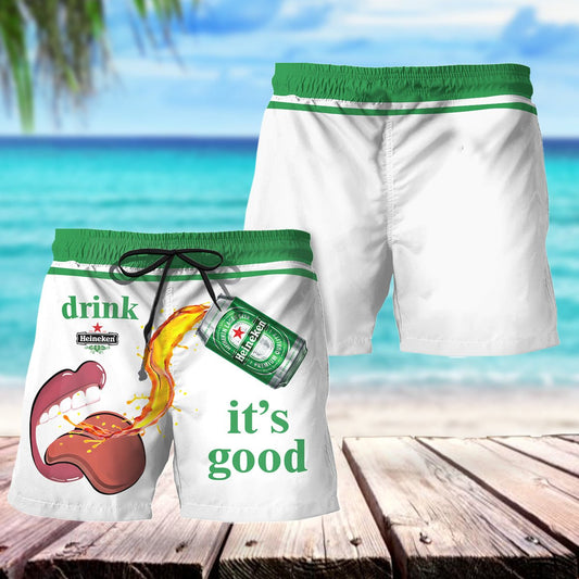 Drink Heineken It's Good Swim Trunks - VinoVogue.com