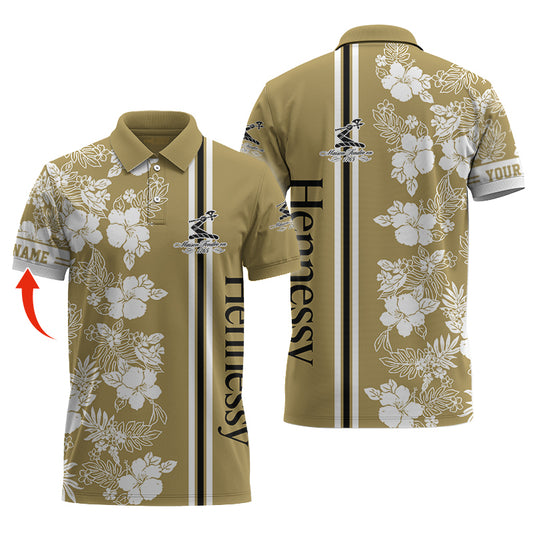 Personalized Hennessy Collab Flower Polo Shirt