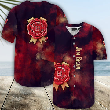 Jim Beam Colorful Smoke Jersey Shirt - VinoVogue.com