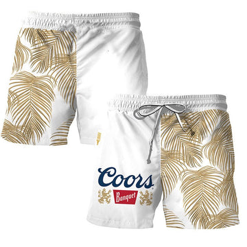 Coors Banquet Tropical Fern Swim Trunks - VinoVogue.com