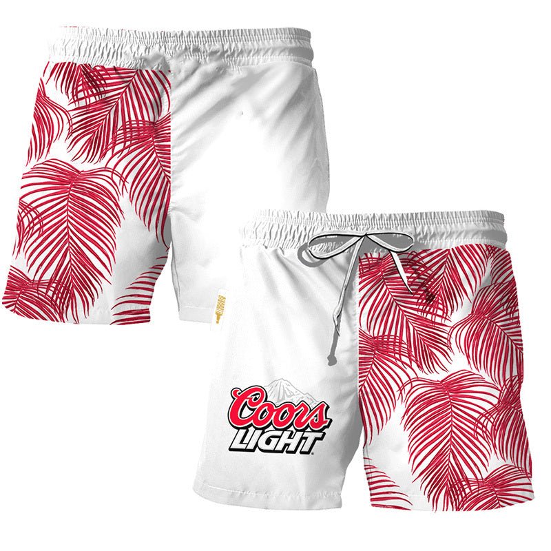 Coors Light Tropical Fern Swim Trunks - VinoVogue.com