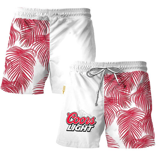 Coors Light Tropical Fern Swim Trunks - VinoVogue.com