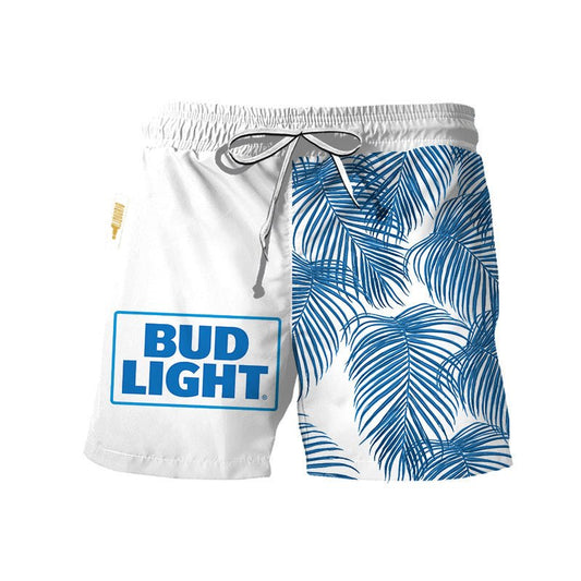 Bud Light Tropical Fern Swim Trunks - VinoVogue.com