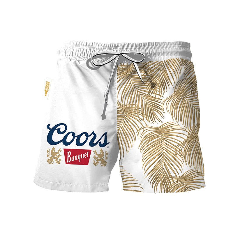 Coors Banquet Tropical Fern Swim Trunks - VinoVogue.com