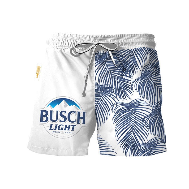 Busch Light Tropical Fern Swim Trunks - VinoVogue.com