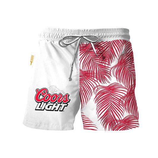 Coors Light Tropical Fern Swim Trunks - VinoVogue.com