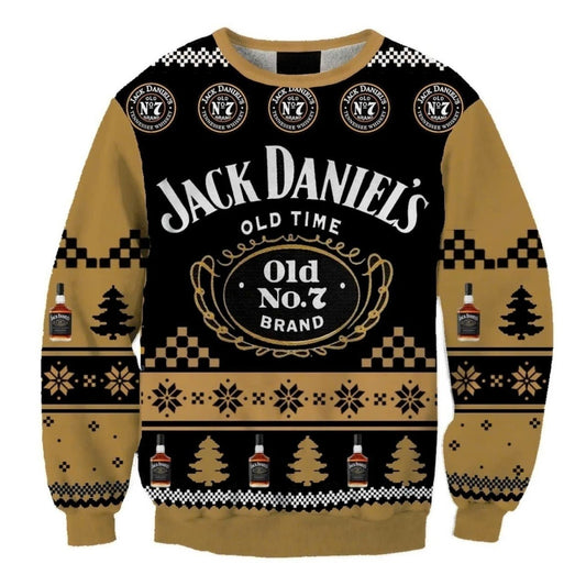 Jack Daniel Christmas Holiday Ugly Sweater - VinoVogue.com