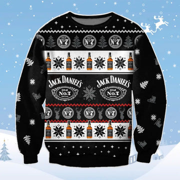 Jack Daniel Christmas Ugly Sweater