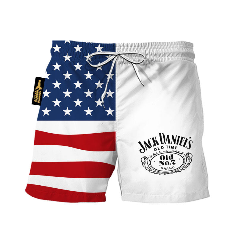 Jack Daniel's American Flag Swim Trunks