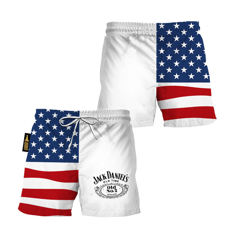 Jack Daniel's American Flag Swim Trunks