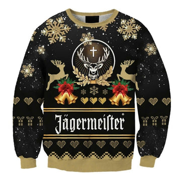 Jagermeister Jingle Bell Ugly Sweater - VinoVogue.com