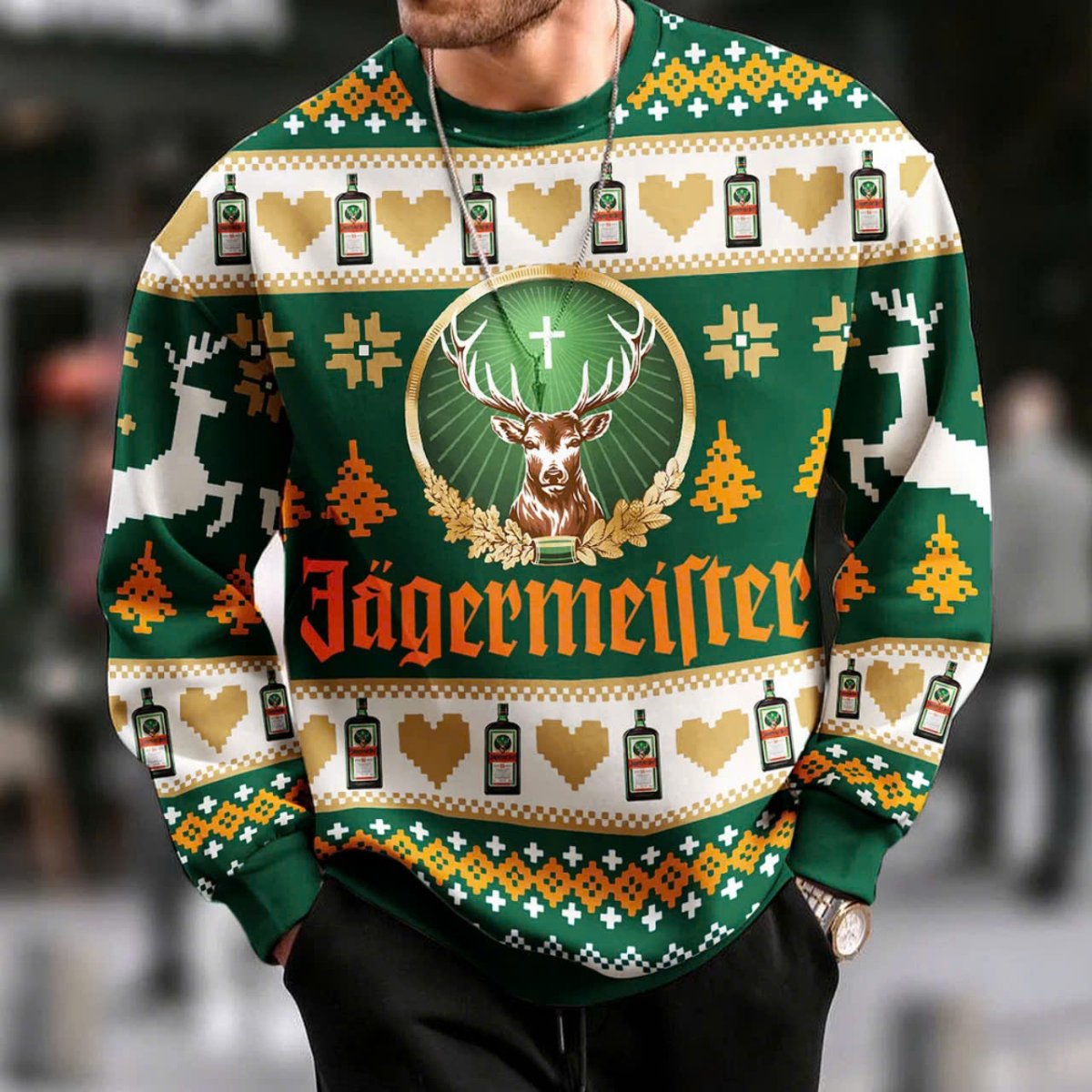 Jagermeister Reindeer Ugly Sweater - VinoVogue.com