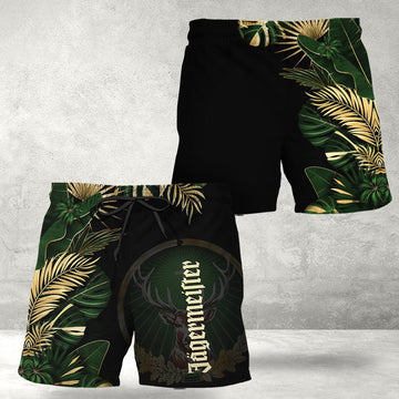 Jagermeister Tropical Kentia Palm Swim Trunks - VinoVogue.com