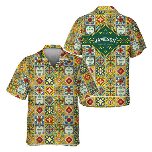 Jameson Azulejo Inspired Hawaiian Shirt - VinoVogue.com