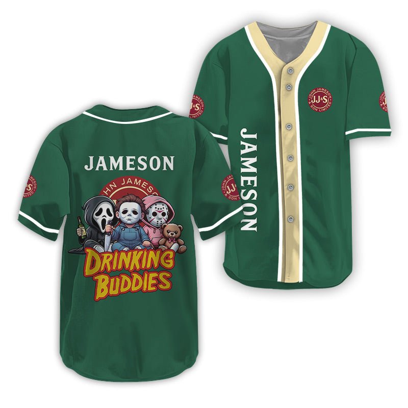 Jameson Halloween Drinking Buddies Baseball Jersey - VinoVogue.com