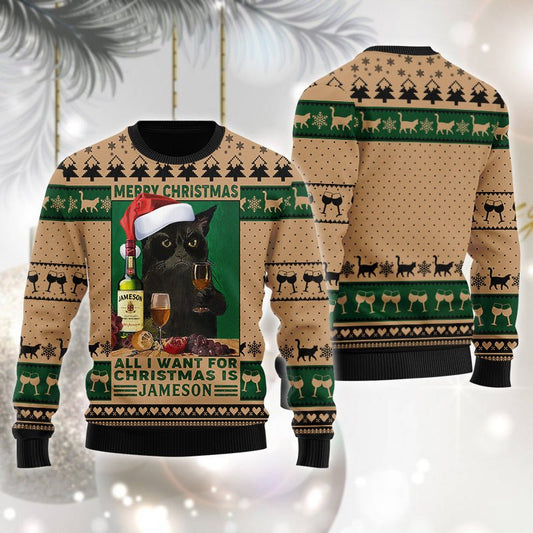 Jameson Is All I Want For Christmas Ugly Sweater - VinoVogue.com