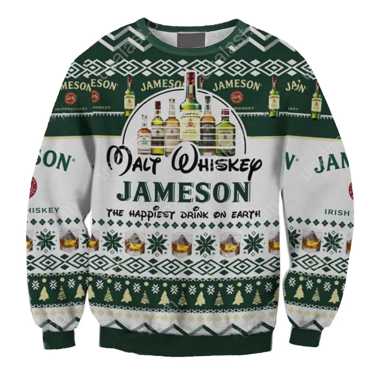 Jameson Malt Whiskey Christmas Ugly Sweater