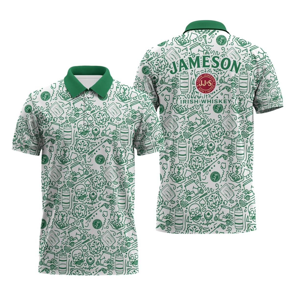 Jameson Summer Doodle Art Polo Shirt - VinoVogue.com