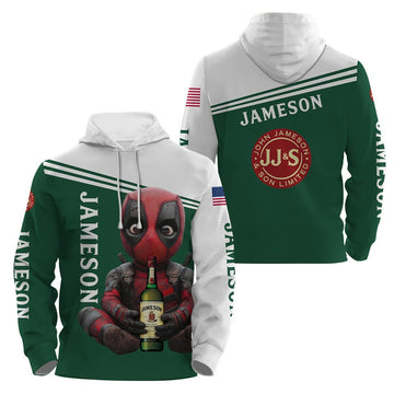 Jameson Time with Deadpool Hoodie & Zip Hoodie - VinoVogue.com