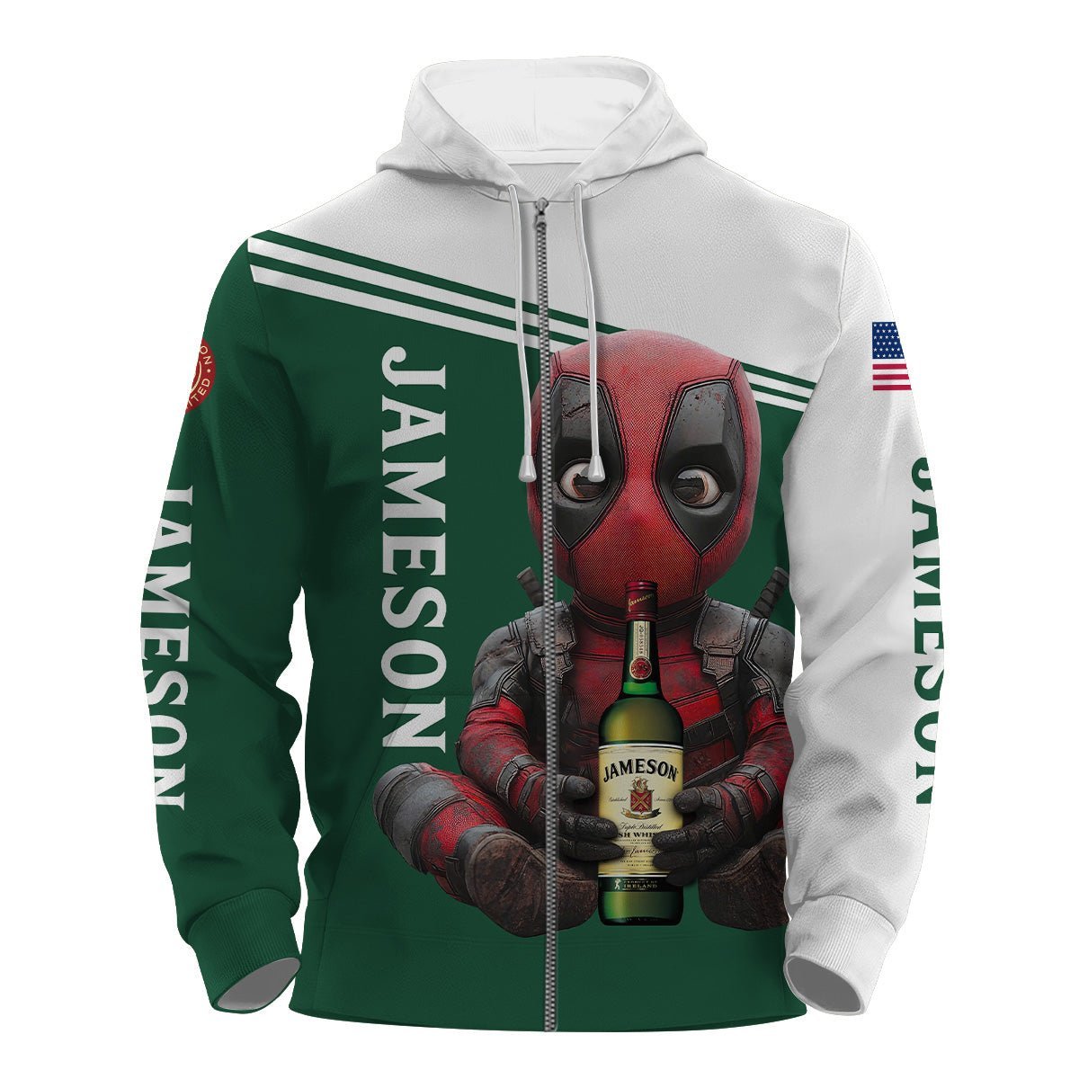 Jameson Time with Deadpool Hoodie & Zip Hoodie - VinoVogue.com