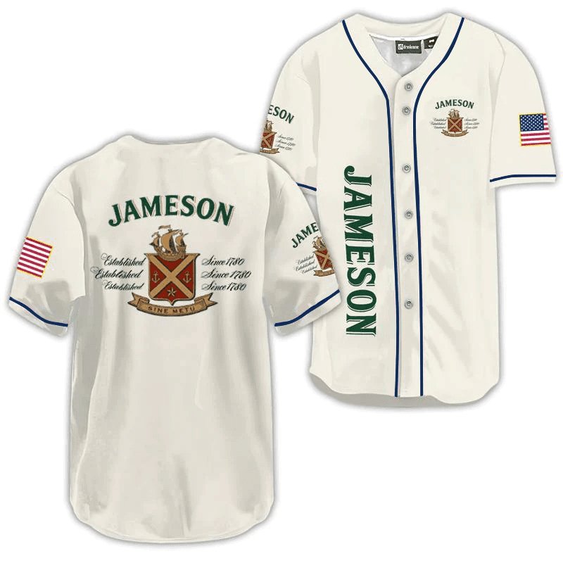 Jameson USA Flag Baseball Jersey - VinoVogue.com