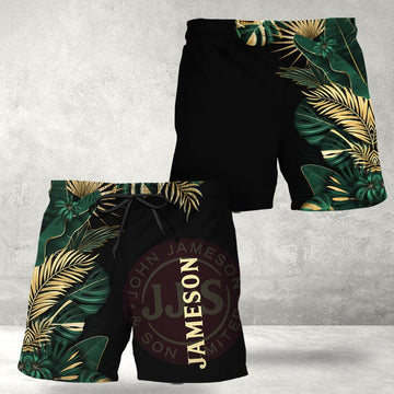 Jameson Tropical Kentia Palm Swim Trunks - VinoVogue.com