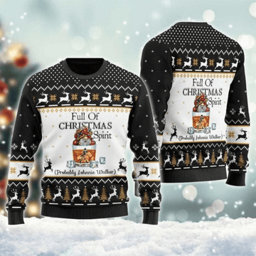 Johnnie Walker Full of Christmas Ugly Sweater - VinoVogue.com