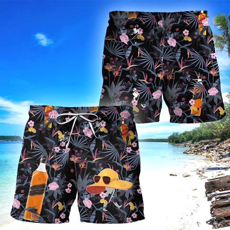 Johnnie Walker Floral Summer Swim Trunks - VinoVogue.com