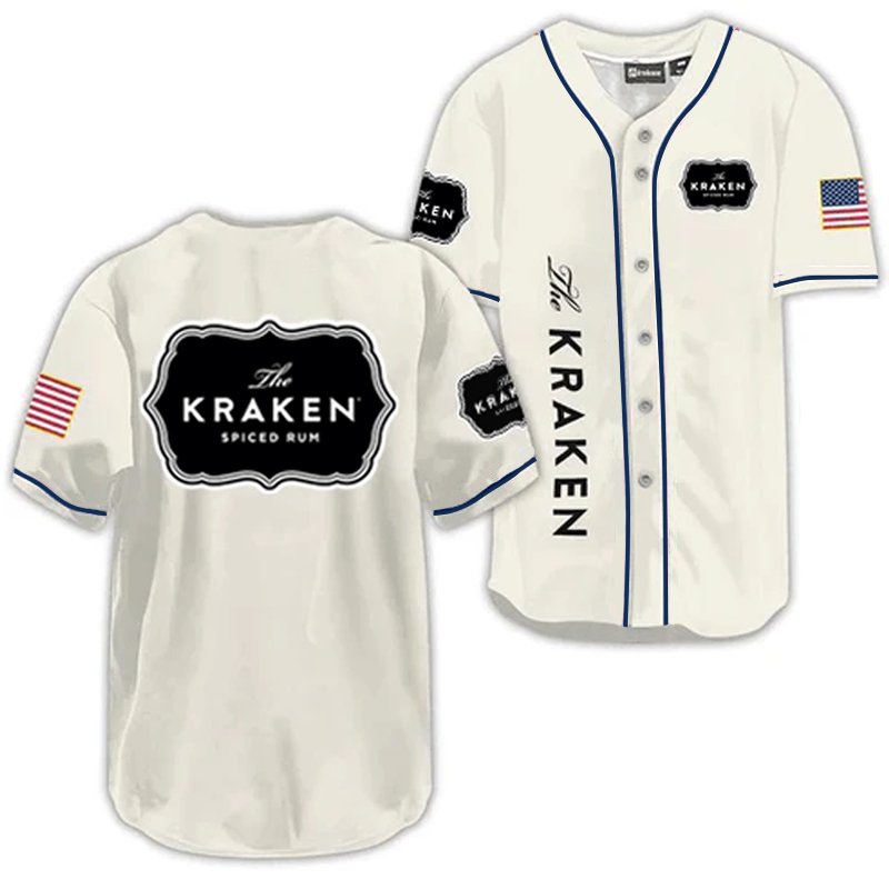 Kraken Rum USA Flag Baseball Jersey - VinoVogue.com