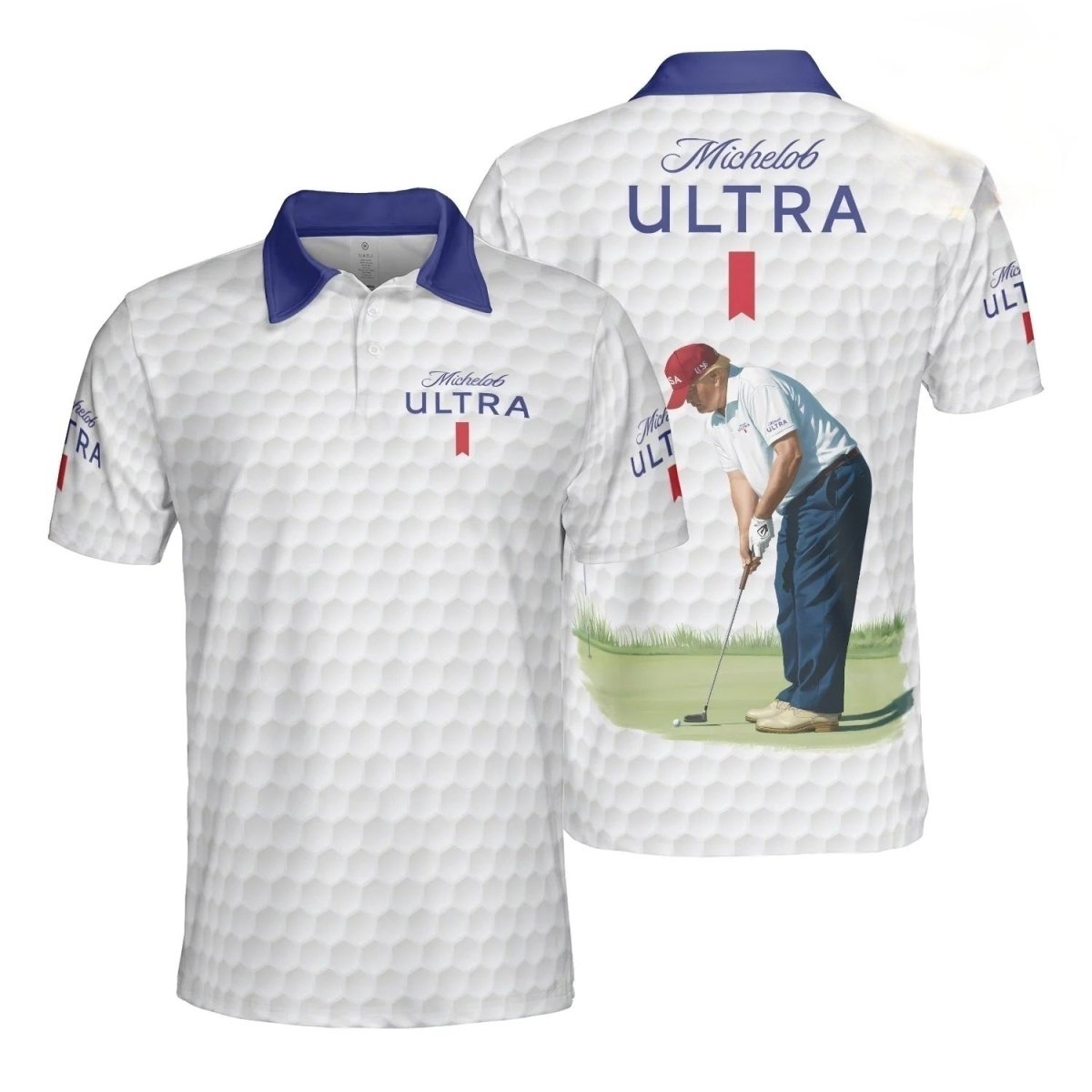 Michelob Ultra Donald Trump Golf Polo Shirt - VinoVogue.com