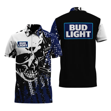 Bud Light Skull Legend Polo Shirt - VinoVogue.com