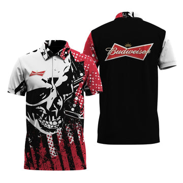 Budweiser Skull Legend Polo Shirt - VinoVogue.com