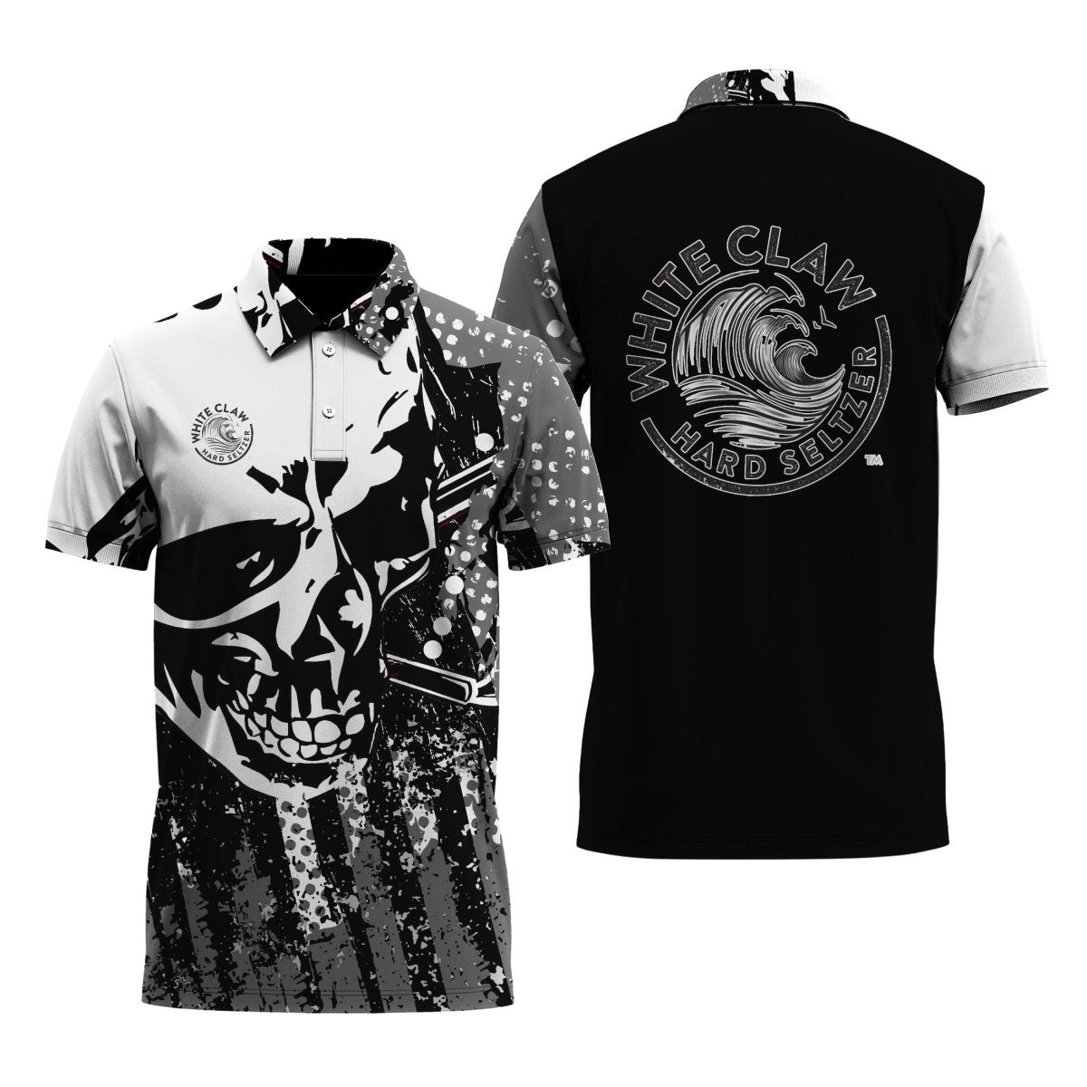 White Claw Skull Legend Polo Shirt - VinoVogue.com