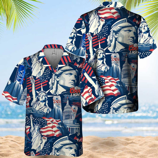 American Liberties Holding Coors Light Hawaiian Shirt