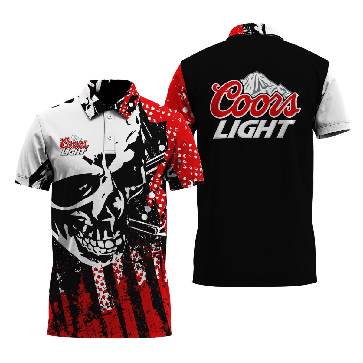 Coors Light Skull Legend Polo Shirt - VinoVogue.com