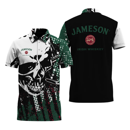 Jameson Guns And Skulls Polo Shirt