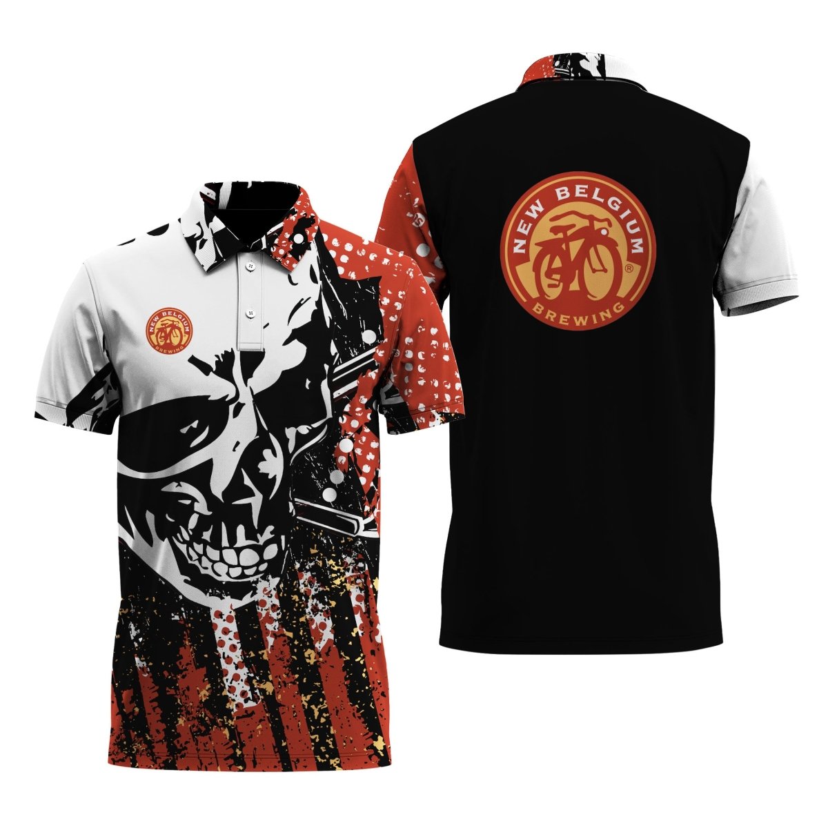 New Belgium Skull Legend Polo Shirt - VinoVogue.com