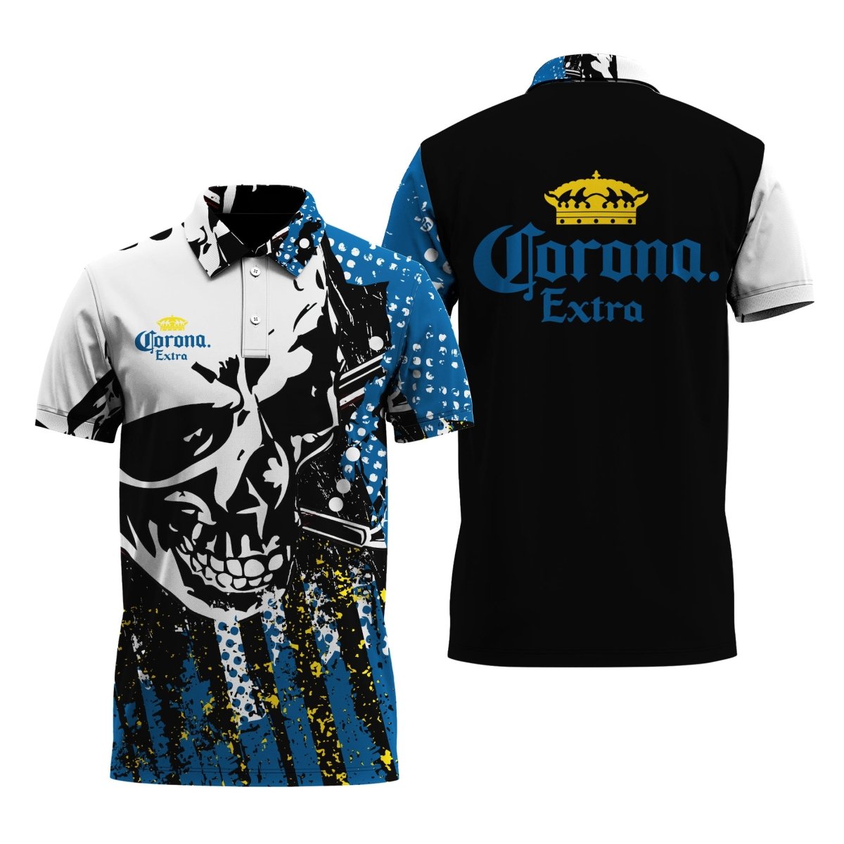 Corona Extra Skull Legend Polo Shirt - VinoVogue.com