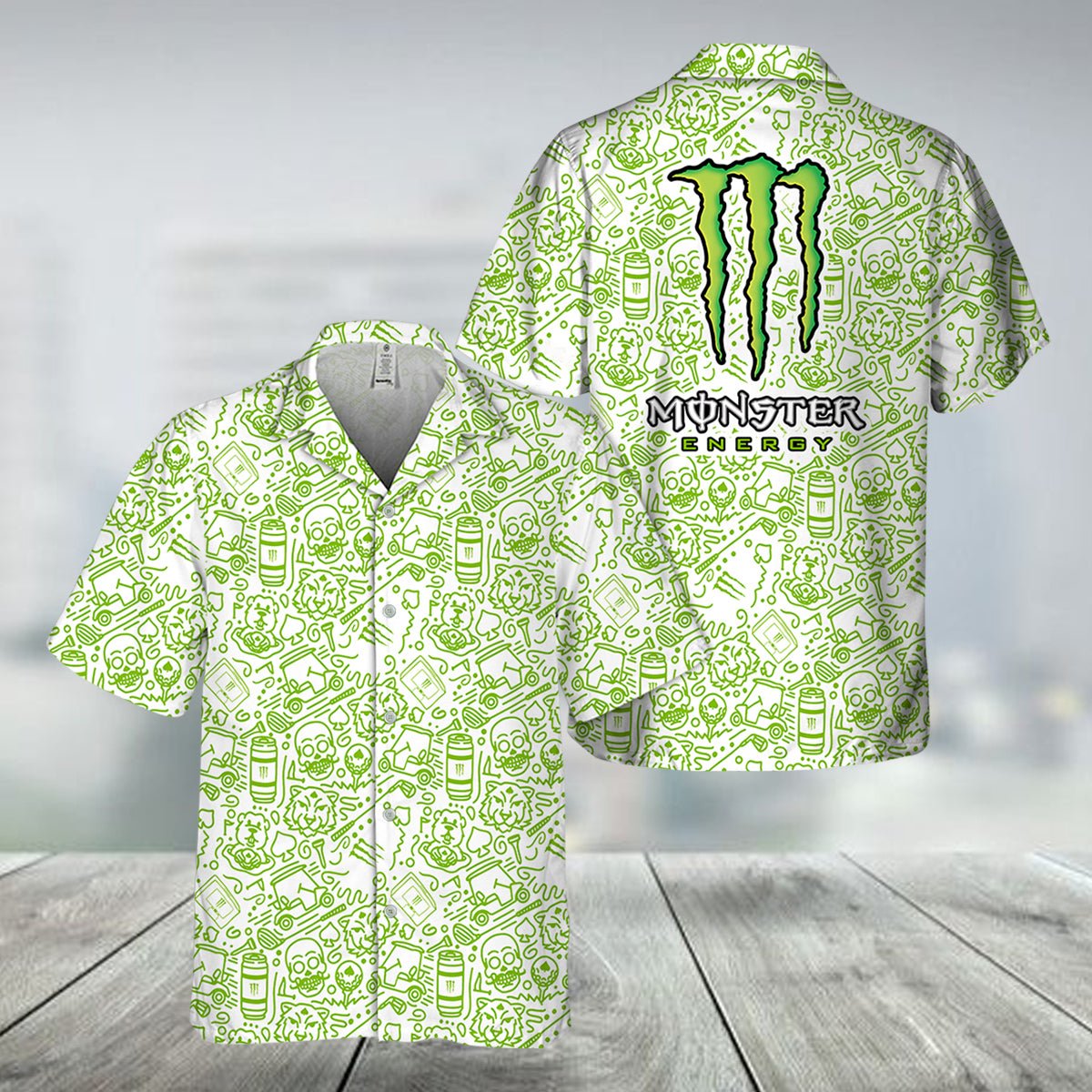 Monster Summer Doodle Art Hawaiian Shirt - VinoVogue.com