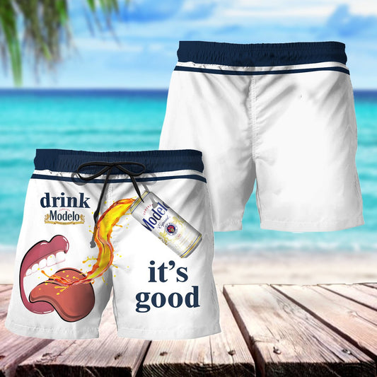 Drink Modelo It's Good Swim Trunks - VinoVogue.com