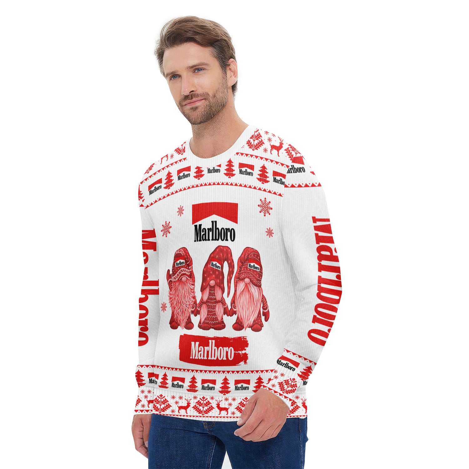 Marlboro Christmas Gnomies Ugly Sweater