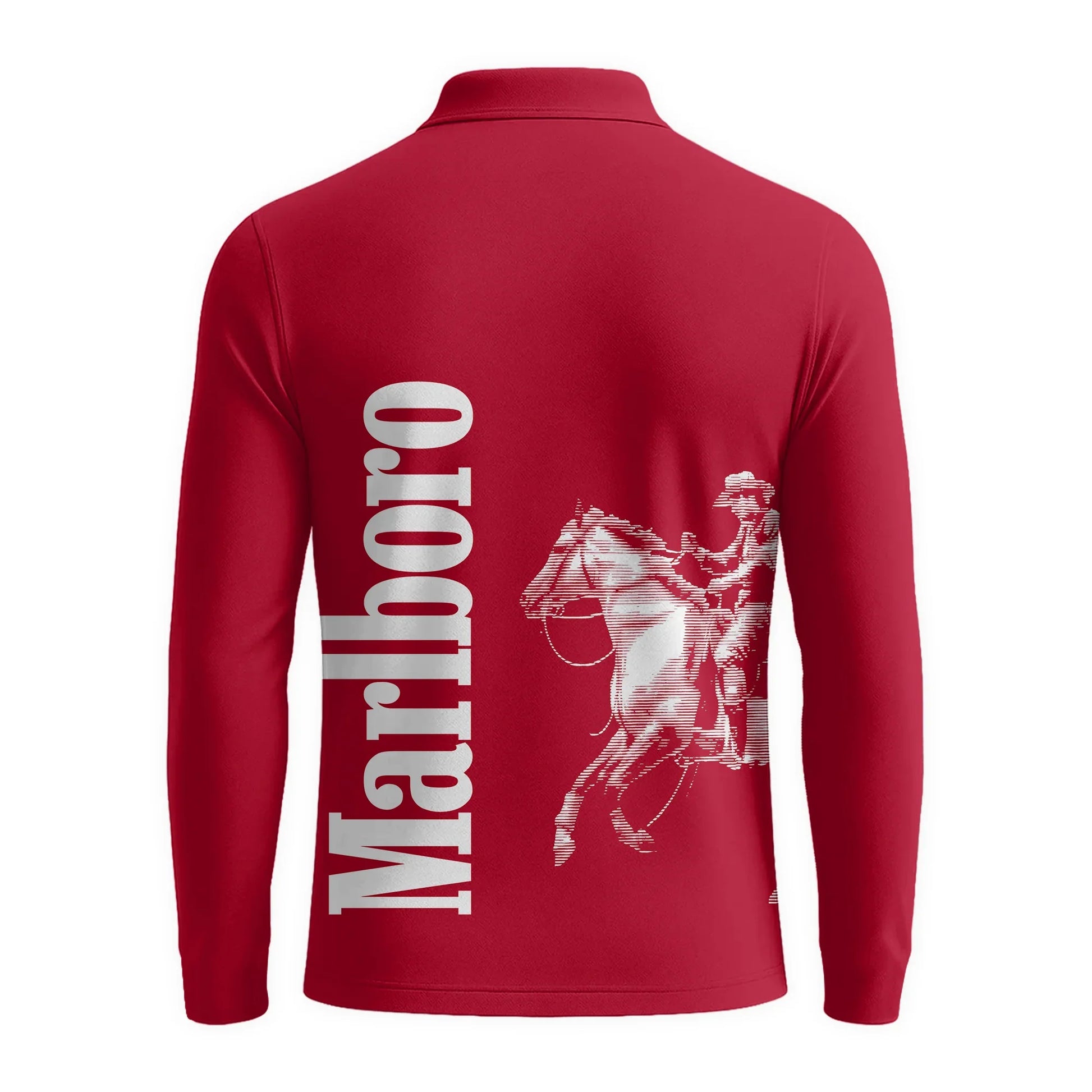 Marlboro Cowboy Golf Long Sleeve Polo Shirt