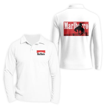 Marlboro Long Sleeve Polo Shirt