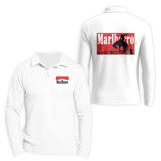 Marlboro Long Sleeve Polo Shirt