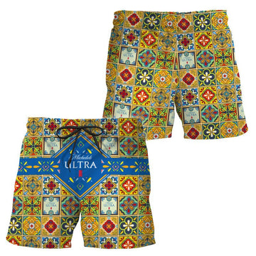 Michelob Ultra Azulejo Inspired Swim Trunks - VinoVogue.com